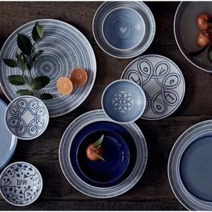 Ellen Degeneres BLUE LOVE plates Royal Doulton